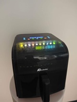 Friteuse à air Anbolife 7L sans PFAS/BPA, double chauffage, écran tactile numérique, fenêtre visible, compatible lave-vaisselle, avec certifications CE et CB