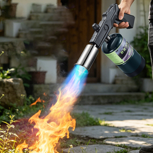 Torche au propane puissante à gros calibre, torche à gaz à poignée pistolet en fibre de carbone de grand diamètre pour barbecue, charbon de bois et soudure - Product Image 1