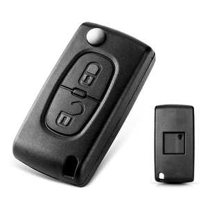 Clé télécommande FSK 433 MHz ID46 (PCF7961) programmable électroniquement, <span class=keywords><strong>2</strong></span> <span class=keywords><strong>boutons</strong></span>, lame <span class=keywords><strong>CE0536</strong></span> HU83, clé de voiture à distance pour Peugeot - Product Image 2