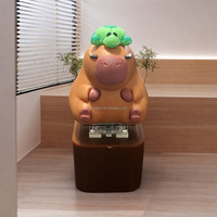 Porte-clés Capybara avec son et lumière, pendentif dessin animé haute fidélité, jouet anti-stress