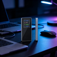 SSD Server Portabel Tipe-C Kecepatan Baca 1000MB/s Paket Logo Kustom Nirkabel Hard Drive Eksternal 265GB 512GB 1TB 2TB