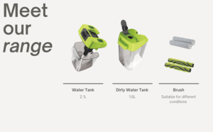 Compass 3-in-1 Electric <strong>Hand</strong> <strong>Held</strong> <strong>Carpet</strong> <strong>Washer</strong> DUAL Brush Vacuum Cleaner Wet/Dry Bagless Deep Cleaning 1-Year Warranty - Product Image 2