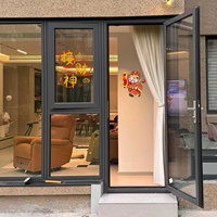 Porte battante en aluminium à double vitrage trempé, moderne, minimaliste, étanche, pour cuisine, intérieur, entrée, style français, personnalisable