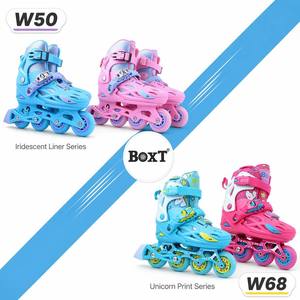 Patins à roulettes professionnels Post BOXT W50W68 unisexes pour hommes, femmes et enfants, roues réglables à verrouillage, dessus en toile, semelle extérieure en plastique - Product Image 4