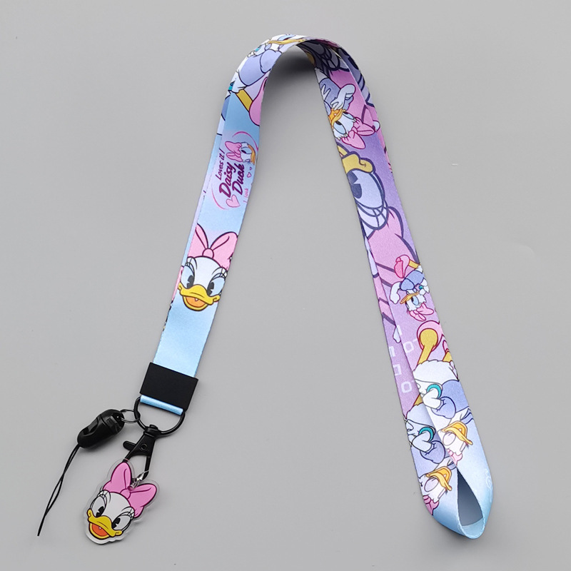Hign Quality Cute Cartoon Daisy Donald Lanyards Portable Anti-Lost Neck Strap ID Card Card Holder Lanyards Promotional Gifts Image 3