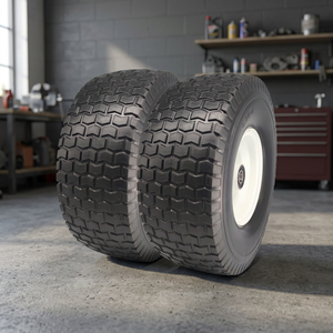 Ruedas de alta densidad de PU con llanta de acero Caldwell, antipinchazos, con rodamientos de bolas sellados de precisión, para carros de hidrolavadoras y carretillas manuales, resistentes. - Product Image 3