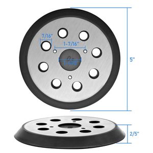 Penjualan terlaris 10 buah/1 Set bantalan pengamplasan 5 inci bantalan ampelas pendukung <span class=keywords><strong>Loop</strong></span> kait bulat logam 151281-08 & DW4388 - Product Image 2