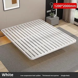 Modern Yüzer Karyola Çerçevesi Ev Metal Sanatı Çıtalı Kalınlaştırılmış Kumaş Döşeme Katlanabilir Uzatılabilir 2.0m Oturma Odası - Product Image 4