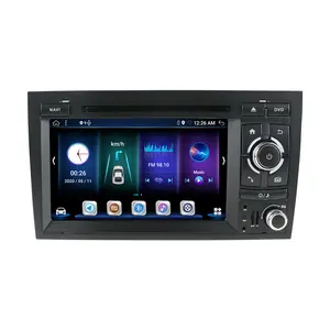 Factory supply Car Navigation built in 7"reversing image car autoplay Android12 system WIFI DSP Car DVD Player FOR Audi A4