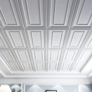 <span class=keywords><strong>Pannelli</strong></span> per Controsoffitto a Doghe 24x48 Pollici <span class=keywords><strong>in</strong></span> <span class=keywords><strong>PVC</strong></span> Plastico Resistente all'Acqua Antigraffio Durevole Leggero Pannello 3D per Decorazione Casa - Product Image 3