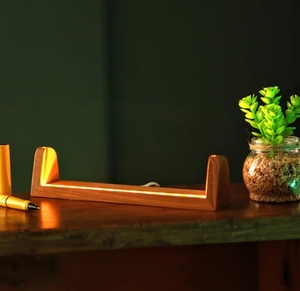 Cá nhân trang trí lãng mạn bằng gỗ đứng Bầu Trời USB <span class=keywords><strong>LED</strong></span> Máy tính để bàn lưu ý Board <span class=keywords><strong>Led</strong></span> Cơ sở Acrylic trống cho đêm Dim ánh sáng nhà - Product Image 4