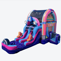 Combo de Juegos Inflables FUN BOUNCE JukeBox - Comercial, para Exteriores, de PVC