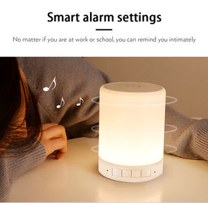 Lampe de nuit LED à capteur tactile avec haut-parleur BT Lampe de chevet rechargeable par USB Lampe de table à intensité variable pour chambre à coucher et bureau - Product Image 6