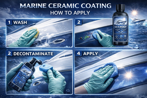 GRAPHONEX Revêtement Céramique Marin Transparent 50ml pour Bateaux Brillance Longue Durée Protection Contre la Saleté Bouclier Céramique pour Gelcoat - Product Image 4