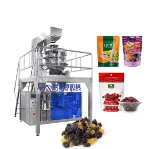 Machines d'emballage automatiques 1kg de sucre d'arachide grains de café fromage ongles frites pop-corn vis Grain Doypack levure compressée