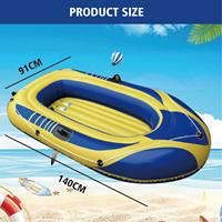 Bateau de pêche gonflable pour 1 personne, radeau de sauvetage de haute qualité, bateau en caoutchouc PVC portable 140x91cm, boîte de couleur, kayak gonflable comme sur la photo