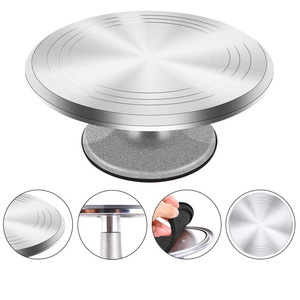 Aluminum Alloy Cake Turntable 12.2 In Diameter With <b>Silicone</b> Non Slip Base For Cake Decorating <b>Baking</b> Tools - Product Image 4