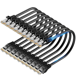 สายแพทช์คอร์ดเครือข่ายอีเธอร์เน็ต CAT5E CAE6 8p8c RJ45 ROHS U/FTP SFTP ชีลด์ทองแดงเปลือย CCA PVC สำหรับโรงงาน ภายนอกอาคาร ภายในอาคาร ความยาว 1 ม. 2 ม. 5 ม. 100 ม. - Product Image 1