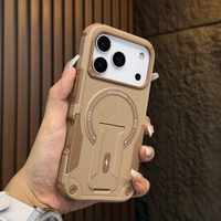 Casing Anti Benturan Untuk IPhone Air 17 16 15 14 13 12 11 Pro Max Dengan Penyangga Magnetik