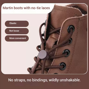 Olian No-tie Lazy Shoe <strong>Laces</strong> Black <strong>Brown</strong> Elastic Round Rope Shoelaces for Men Women High-top Hiking <strong>Boots</strong> - Product Image 2