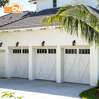 Puerta de Garaje Seccional Tipo Carriage House con Ventanas, Aislada, Automática, Blanca, Certificación CE, OEM
