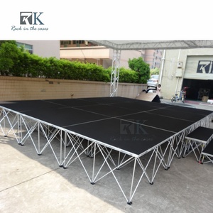 High Quality Ply Wood Panel Aluminum <b>Stage</b> <b>Platform</b> With White Skirt Foldable Outdoor Concert Use - Product Image 2