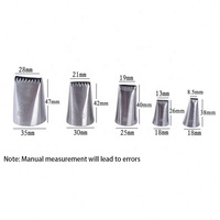 Ensemble d'outils à gâteau en acier HENGYA, 5 pièces, embouts de décoration en forme de fleur tressée à moitié rangée, accessoires pour embouts à pâtisserie, pour desserts