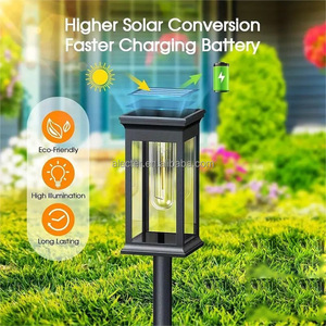 Outdoor Solar Wall Light IP65 Waterproof Mono Silicon Panel 800LM 3500K Warm White <b>LED</b> 3 Modes Decor Lamp for Garden Patio Yard - Product Image 2