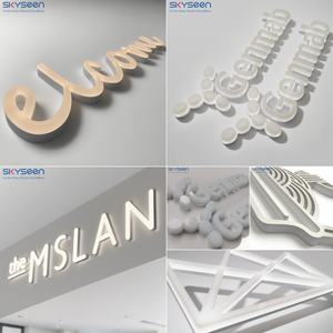 SKYSEEN personalizado 3D iluminado acrílico puro Mini letras Frontlit Sign para coche Sign Logo publicidad señalización 2 años de garantía - Product Image 6