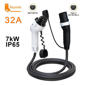 Feyree 7kW 32A EV Charger <b>Cable</b> Type 2 To GBT Connector IP65 <b>Waterproof</b> with Storage Bag for Home EV Charging Use - Product Image 1