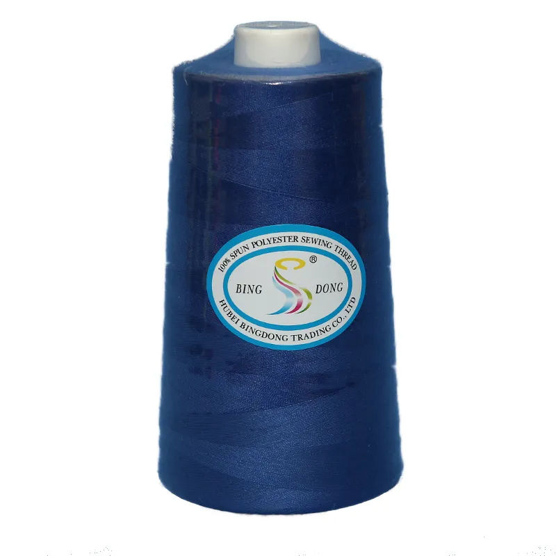 Factory Custom Blue 100 Spun Polyester Sewing Thread Wholesale 100% Polyester Sewing Threads TKT