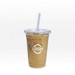 Gobelets jetables transparents en PET avec couvercles, calibre 98, 12/14/16/18/20/24 oz, personnalisables avec logo, pour café glacé, latte et jus - Product Image 1