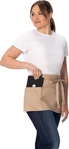 Tablier court unisexe en polyester imperméable pour hôtel, restaurant, bar, serveur, <span class=keywords><strong>serveuse</strong></span>, chef – Tablier de travail pour chef et serveurs - Product Image 3