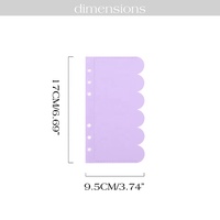 Hongbo Vente chaude 4 couleurs PVC carte/pochettes pour 6 anneaux A6 classeurs comme produits de classement avec 1 poche longue latérale
