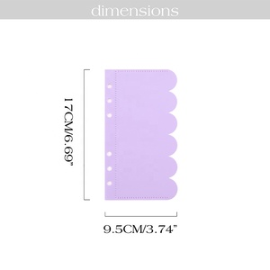 Hongbo penjualan terlaris kartu PVC 4 warna/kantong uang tunai untuk 6 cincin A6 ukuran Binder sebagai produk arsip dengan 1 saku panjang sisi - Product Image 5