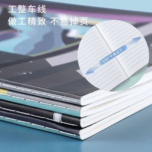 Cuadernos de composición A5 de 80 páginas con rayas anchas, impresión personalizada, económicos, para oficina y escuela, al por mayor - Product Image 5