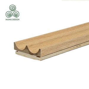 MUMU Piastrelle 3D Contemporanee in <span class=keywords><strong>Legno</strong></span> Massiccio Curvato e Scanalato, Strisce Adesive in <span class=keywords><strong>Legno</strong></span> per Pareti - Product Image 1