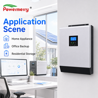 Onduleur solaire hybride hors réseau 5kW 48VDC à fonction parallèle, onde sinusoïdale pure, MPPT pour système de stockage d'énergie et de secours résidentiel