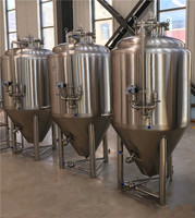 Réservoir de fermentation de bière conique à double paroi en acier inoxydable 50l 75 L 100l 200l 400l 500l 1000l