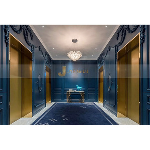 C276 Hairline Brush Satin Gold PVD Color Decorative Stainless Steel Sheet for Door and Wall Cladding Panel - Product Image 1