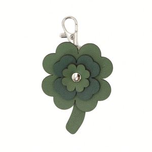 Four Leaf Pu Leather Lucky Clover Keychain Handbag Bag Charm Perfect <b>Gift</b> for Women and Friends - Product Image 1