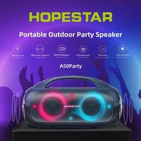 Altavoz Portátil Hopestar A50 de 60W, Altavoz para Exteriores Resistente al Agua IPX6, Tarjeta TF, Luces RGB, Batería de 8800mAh, para Fiestas