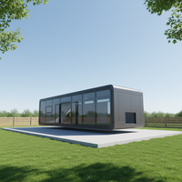 Capsule Tiny House, structure en acier préfabriquée modulaire, unité de logement ronde, alimentée à l'énergie solaire, écologique, pour un logement extérieur flexible