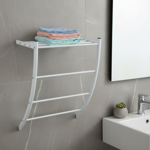 MSV 140436 - Porte-serviettes chromé, blanc - Product Image 3