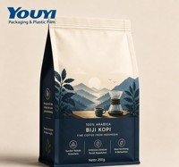Sacs en plastique pour café OEM 250g 500g 1kg avec fermeture éclair refermable, design personnalisé imprimé pour l'emballage du café