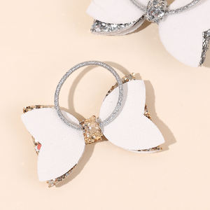 CN 4 Pezzi Elastici per Capelli alla Moda con Glitter Scintillanti, Dolci Scrunchies a Forma di Frutta per Ragazze - Product Image 5