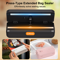 Machine de scellage thermique magnétique portable mini, scelleuse sous vide en plastique avec coupe-sac intégré pour sceller les chips et les sachets, batterie intégrée