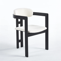 Chaise ronde Lefeng, table et chaises en bois massif, design traditionnel, revêtement en velours, meubles de maison, meubles de salle à manger