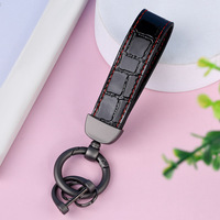 Porte-clés en cuir gaufré crocodile multicolore - Porte-clés durable pour accessoires de voiture et de sac