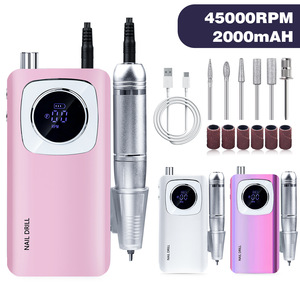 Misscheering V4 45000 RPM, Máquina de Manicura Portátil Recargable de Acero Inoxidable, Bajo Ruido, Profesional <span class=keywords><strong>para</strong></span> Esmalte de <span class=keywords><strong>Uñas</strong></span> - Product Image 1